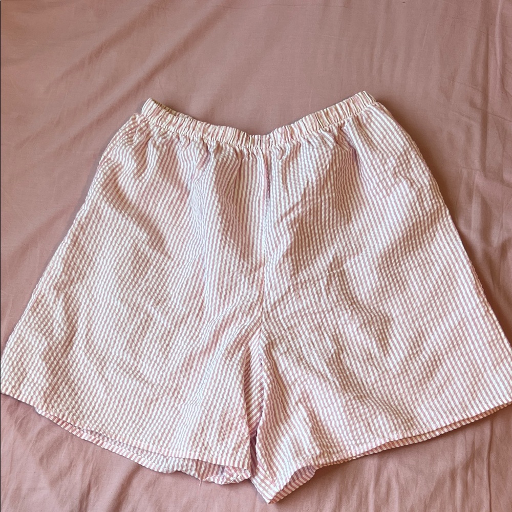 Pink Striped Women's Shorts